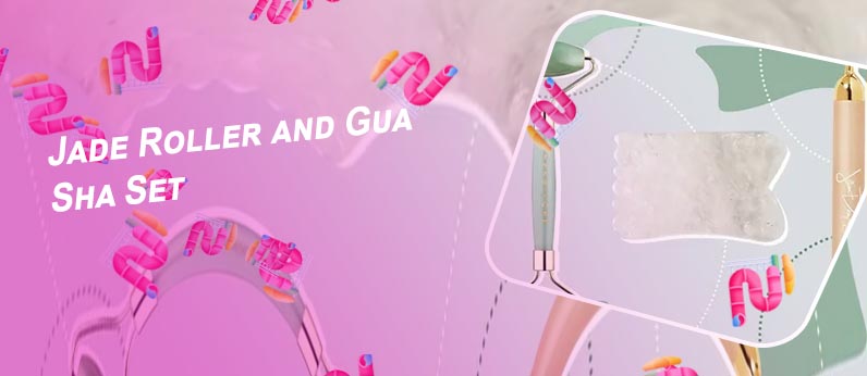 Jade gua sha and roller